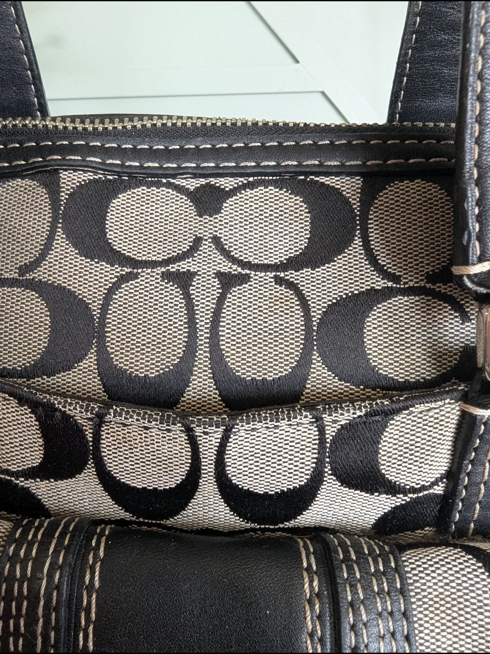 vintage Coach Hampton Signature Miranda Domed Satchel